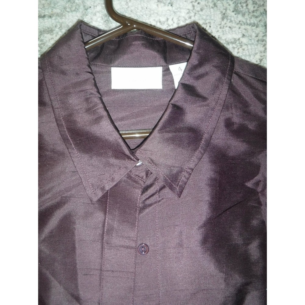 Chico's Silk Top Size 4 NWOT Eggplant Beautiful
